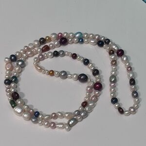 Vintage Freshwater Multicolor Pearls Necklace